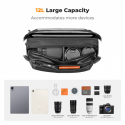 Torba fotograficzna K&F Concept Urban Wander Sling 12 l - czarna